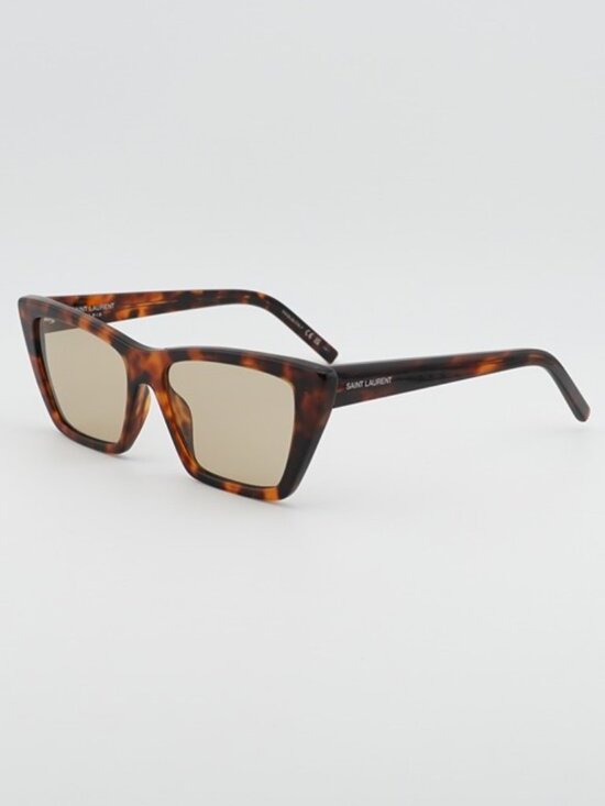 Saint Laurent SL276 MICA 064 Sunglasses Havana Cat Eye Frame, Brown Lenses main image 6